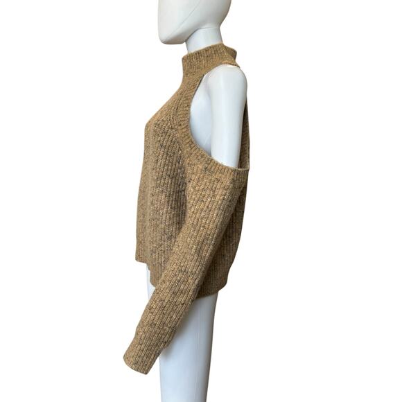 New ~ ASTR the LABEL ~ Women's Tan Cold Shoulder Sleeve Pullover Sweater Size XL - Picture 5 of 8